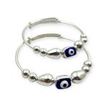 925 Sterling Silver Child Kara in One Blue Evil-Eye Design